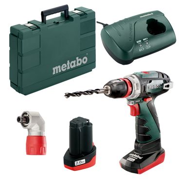 Metabo Akku-Bohrschrauber Powermaxx 1x 2,0Ah + 1x 4,0Ah Akkus + Lader im Koffer