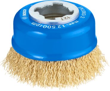Bosch PRO Metal clean X-Lock Topfbürste, 75 x 0,30 mm, vermessingt