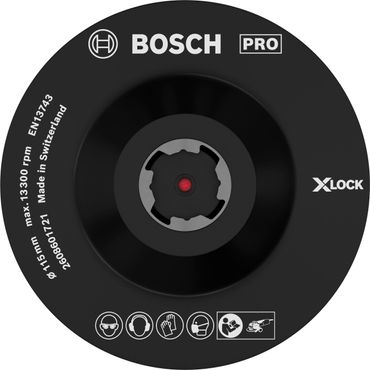 Bosch PRO Stützteller X-Lock, 115 mm, Klettverschluss
