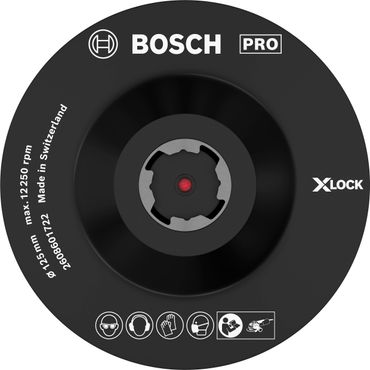 Bosch PRO Stützteller X-Lock, 125 mm, Klettverschluss