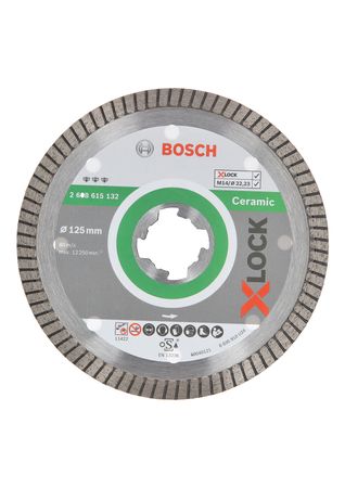 Bosch Diamanttrennscheibe X-LOCK Best for Ceramic Extra Clean Turbo 125x1,4x7mm