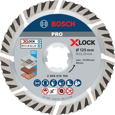 Bosch PRO Multi Material X-Lock Diamanttrennscheibe, 125 x 22,23 mm, 22,23 mm