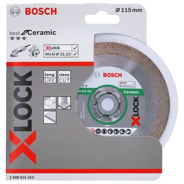 Bosch Diamanttrennscheibe X-LOCK Best for Ceramic, 115 x 22,23 x 1,8 x 10 mm