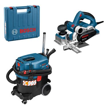 Bosch Hobel GHO 40-82 C im Koffer + Bosch Nass-/Trockensauger GAS 35 L SFC+