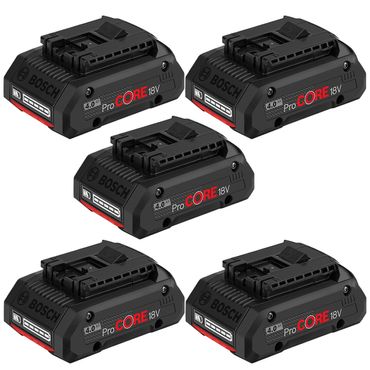 5x Bosch GBA ProCORE 18V 4.0 Ah Akku im Karton