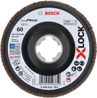 Bosch X-LOCK Fächerscheibe BfM 115 mm K60