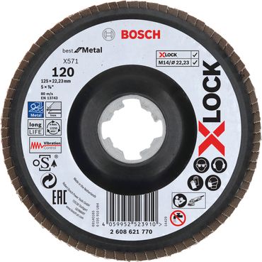 Bosch X-LOCK Fächerscheibe BfM 125 mm K120