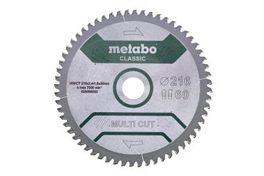 Metabo Kreissägeblatt HW/CT 216x30, 60FZ/TZ 5°n 628066000