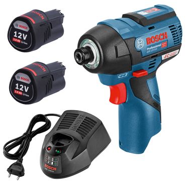 Bosch Akku-Drehschlagschrauber GDR 12V-110 2x 3.0 Ah Akku + Lader im Karton