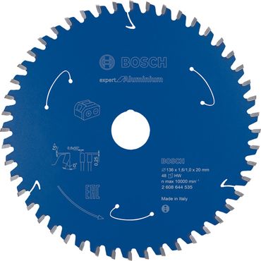 Bosch Kreissägeblatt Expert for Aluminium 136x20x1.6/1x48T