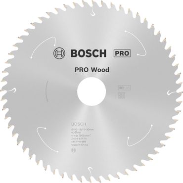 Bosch PRO Wood cordless Kreissägeblatt, 190 x 1,6 x 30 mm, T60
