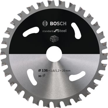 Bosch Kreissägeblatt Standard for Steel 136x20x1.6/1.2x30T