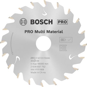 Bosch PRO Multi Material cordless Kreissägeblatt 85 x 1,5 x 15 mm, T30