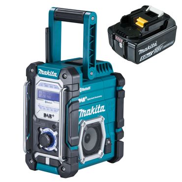 Makita Akku-Baustellenradio DMR112 DAB/DAB+/BT + 1x 5,0 Ah Akku