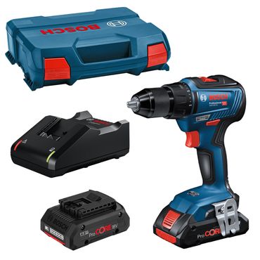 Bosch Akku-Bohrschrauber GSR18V-55 2x 4,0 Ah ProCORE Akku + GAL18V-40 im L-Case