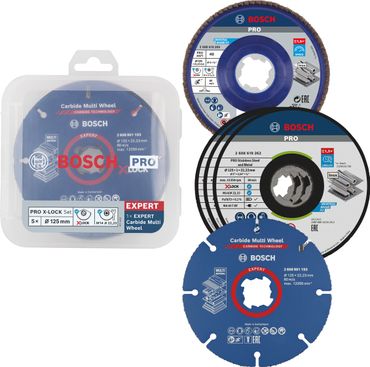 Bosch PRO Cutting and Grinding Set für X-Lock, 125 x 1 x 22,23 mm, 5-tlg.