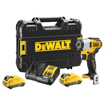 DeWalt Akku Schlagschrauber 12V DCF902D2 3/8", 2x 2,0 Ah Akku + Lader in T-STAK