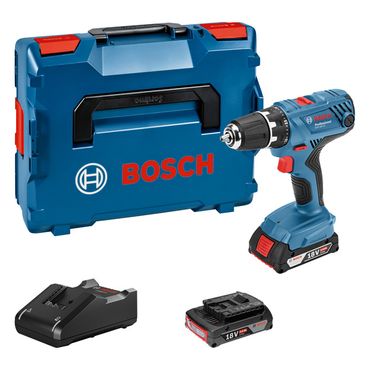Bosch Akku-Schrauber GSR 18V-21 mit 2x 2,0 Ah Akkus + Lader GAL 18V-40 in L-Boxx