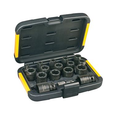 DeWALT Steckschlüssel-Set 17-tlg.. 6 - 27 mm, 1/2" schlagfest DT7506-QZ