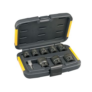 DeWALT Schlagschrauber Nüsse Set 9-tlg. mit 1/4" zu 1/2" Adapter, 8 Nüsse