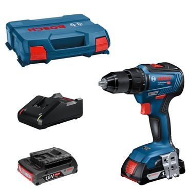 Bosch Akku-Bohrschrauber GSR 18V-55 mit 2x 2,0 Ah Akku + Ladegerät im L-Case