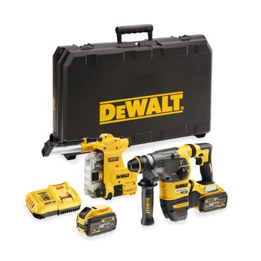 DeWalt Akku-Kombihammer DCH335X2, SDS-plus, 54V, 2x 162 Wh + Ladegerät + Absaugung