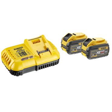 DEWALT FlexVolt Starter-Set 2x Akku 54V 9Ah 18V /162 Wh und Schnelllader DCB118