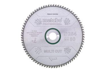 Metabo Kreissägeblatt HW/CT 254x30, 80 FZ/TZ, 5° neg. (628223000)
