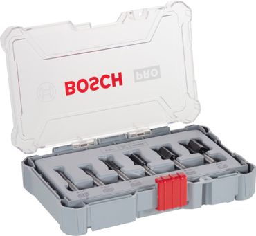 Bosch PRO Nutfräser-Set 6-teilig 1/4 Zoll-Schaft