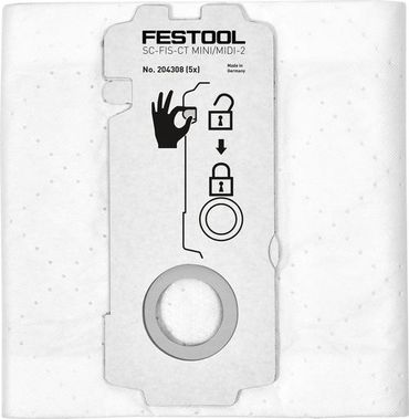 Festool SELFCLEAN Filtersack SC-FIS-CT MINI/MIDI-2/5/CT15 (5 Stk.)