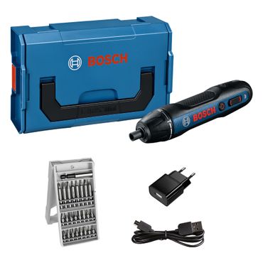 Bosch Akku-Schrauber Bosch GO (Gen 2) + Bit-Set + Lader L-BOXX mini