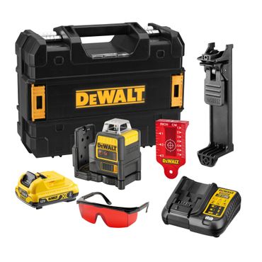 DeWALT Kreuzlinienlaser DCE0811D1R mit 1x 2,0 Ah Akku + Lader im Koffer