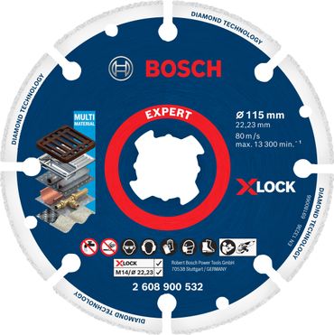 Bosch Diamanttrennscheibe X-LOCK Best for Metal 115 x 22,23 mm