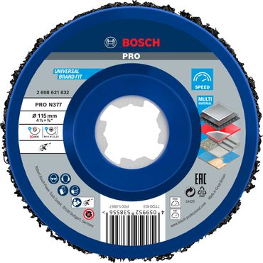 Bosch PRO N377 Reinigungsscheibe, 115 mm, 22.23 mm, X-Lock