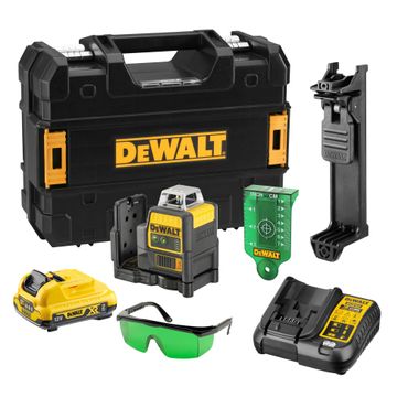 DeWALT Kreuzlinienlaser DCE0811D1G (grün) 360° Laser mit Akku + Lader im Koffer