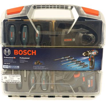 Bosch Akku-Bohrschrauber GSR 12V-15 im Set inkl. 6 teiliges Schraubendreher-Satz