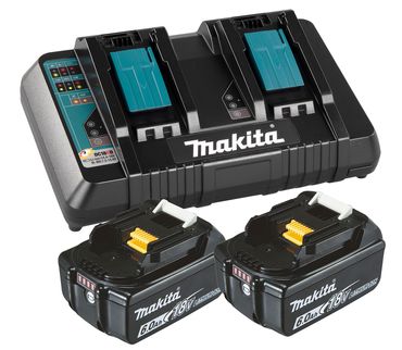Makita Power Source-Kit Li 18V 1x DC18RD 2x Akku 6,0 Ah
