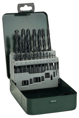 Bosch Metallbohrer-Set HSS-R, 19-teilig, 1 - 10 mm, Metallkassette