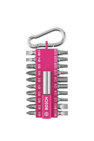 Bosch Schrauberbit-Set 21-tllg. Snap-hook Pink