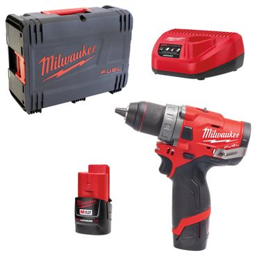 Milwaukee Akku-Bohrschrauber M12 FDD-202X mit 2x 2,0 Ah Akku + Lader in HD-Box