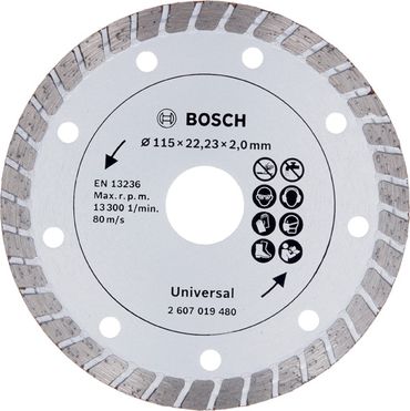 Bosch Diamanttrennscheibe Turbo, Ø 115 mm