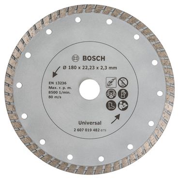 Bosch Diamanttrennscheibe Turbo, Ø 180 mm