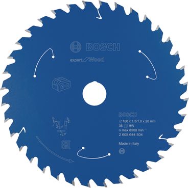 Bosch Kreissägeblatt für Akkusägen Expert for Wood, 160 x 1,5/1 x 20, 36 Zähne