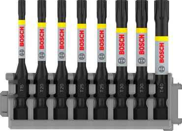 Bosch 8-teiliges Impact Control Schrauberbitpack, 1 x T15; 2 x T20; 2 x T25; 2 x T30; 1 x T40