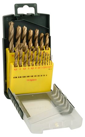 Bosch HSS-TiN-Metallbohrer-Set 19 tlg., 1-10 mm