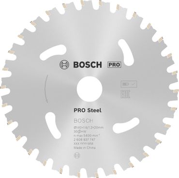 Bosch PRO Steel cordless Kreissägeblatt, 140 x 1,6 x 20 mm, T30