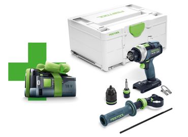 Festool Akku-Schlagbohrschrauber TPC 18/4 I-Basic-5,0 QUADRIVE, 1x 5,0 Ah Akku im Systainer