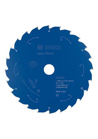 Bosch Kreissägeblatt Expert for Wood 250x30x2.1/1.6x24T - Für Akkusägen