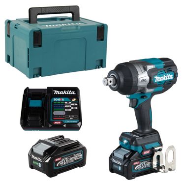 Makita Akku-Schlagschrauber 40V TW001GM201 mit 2x 4,0 Ah Akkus + Lader im MAKPAC