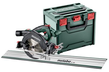 [Paket] Metabo Akku-Handkreissäge KS 18 LTX 57 + FS 160 ohne Akku ohne Lader in metaBox